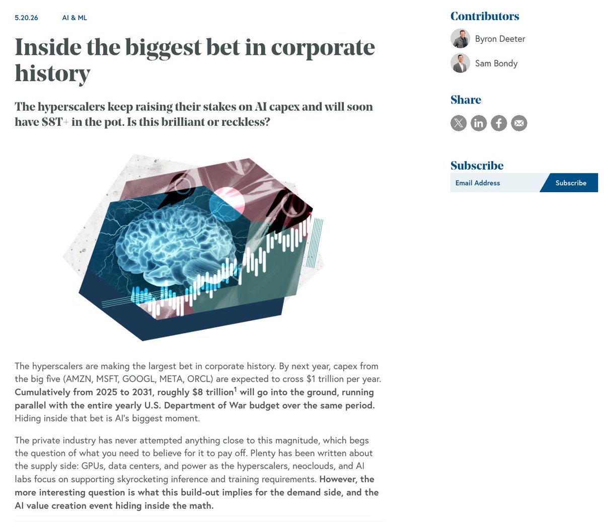 Inside the biggest bet in corporate history.