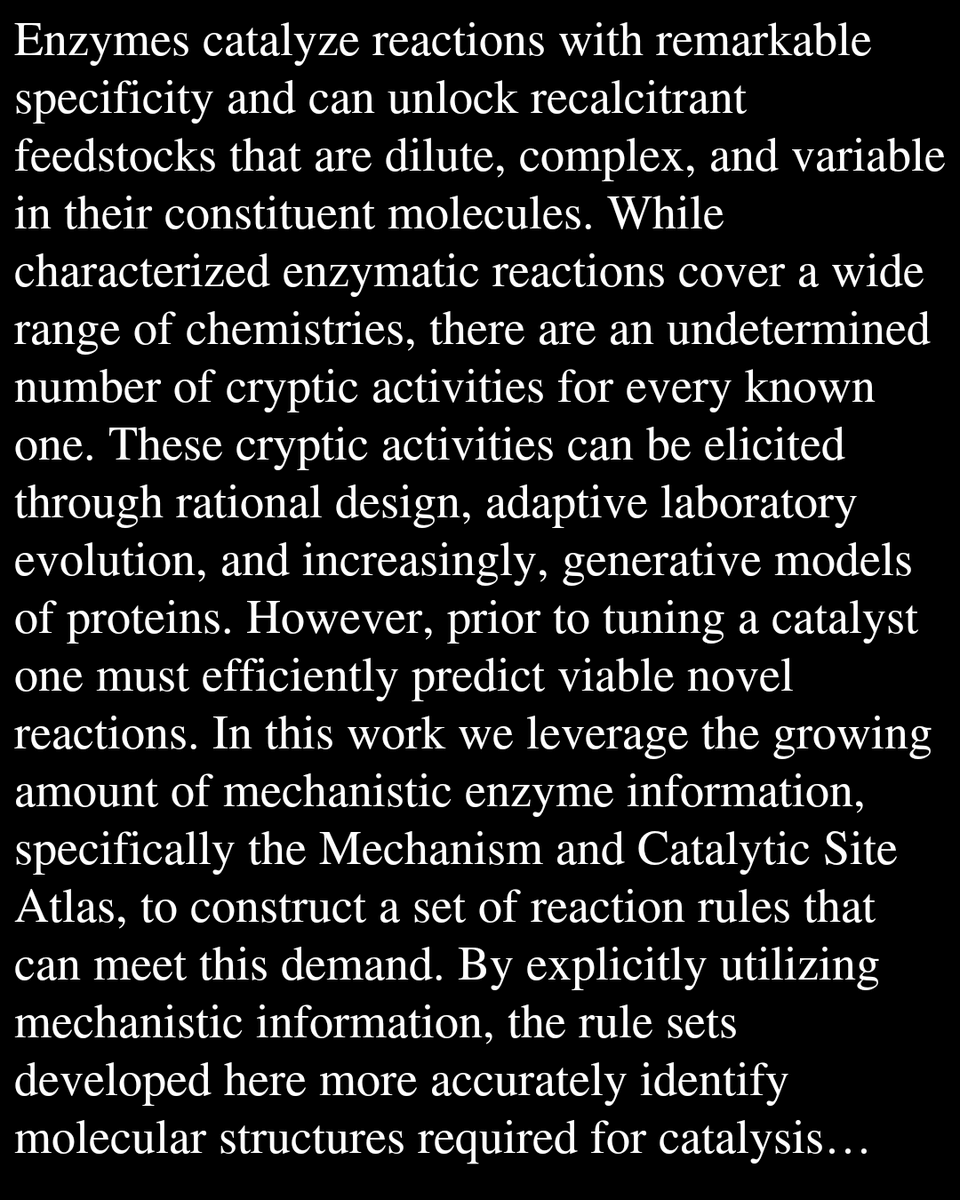 WCBO's tweet photo. Mechanism-informed rules tunably balance novelty and feasibility of predicted enzymatic reactions

Pate, S. C., Tyo, K. E., Broadbelt, L. J.
https://t.co/mp7x1gDzrq https://t.co/I3Prs1esQa