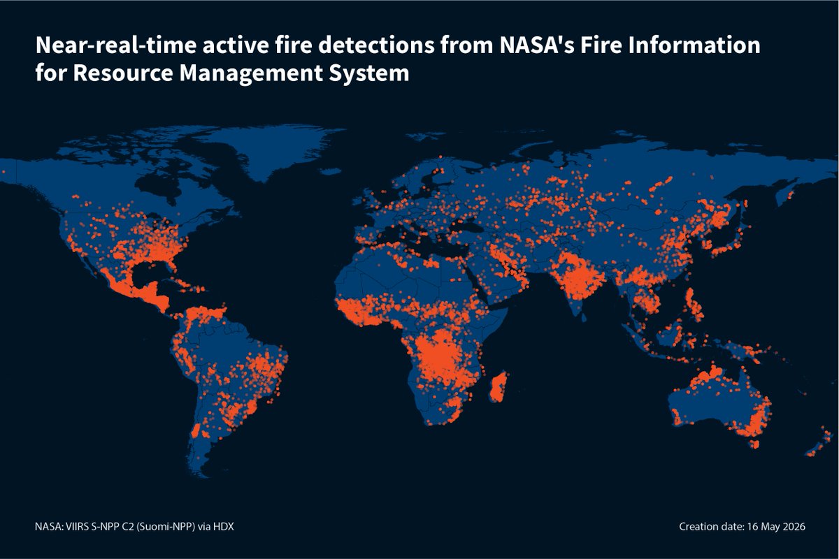 humdata's tweet photo. ⭐ Welcome to HDX, @NASA Fire Information for Resource Management System!

NASA now shares near real-time active fire data for 196 locations on HDX. The data is available in shapefile, KML and CSV format within 3 hours of satellite observation.

Explore: https://t.co/djalMreLF9 https://t.co/eJl9avwROb