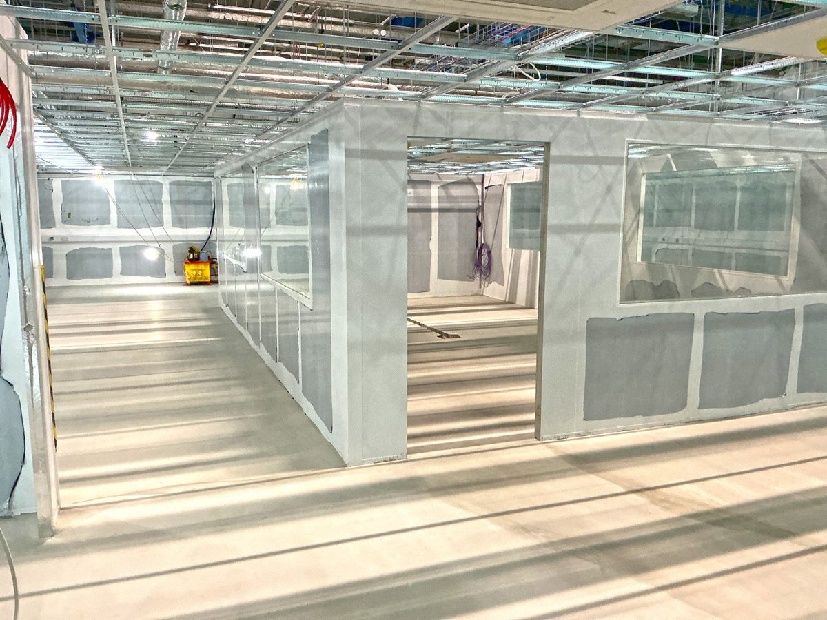 GuardtechClean's tweet photo. Moving along nicely up in the North West

That tidy 1,000sqm Grade C Pharma facility is really starting to take shape

Here's a sneaky peak of the CNC lab area

Great work Cleanroom Solutions team!

💜💜💜💜💜

https://t.co/MJE2NxaLQQ 

#guardtech ⬡⬢⬡⬢⬡⬢ https://t.co/tLGYf5tcbN