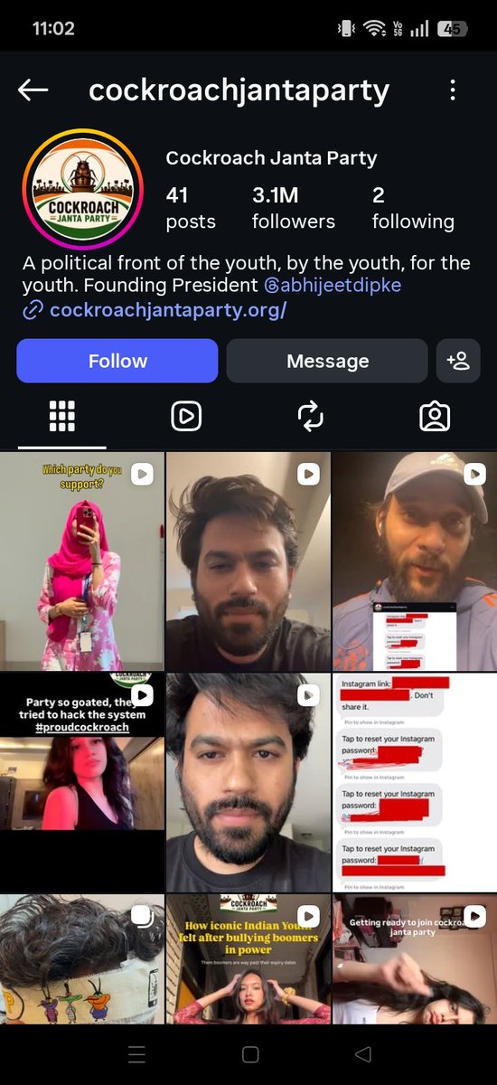 ameera__parae's tweet photo. 3.1 MILLION followers with only 41 posts is actually insane behavior 😭💀 The Cockroach Janta Party is unironically clearing your favorite influencers. Are we actually joining the movement or what? 🪳🪳

​#CockroachJantaParty #InternetCulture #Trending #ProudCockroach https://t.co/bNHW8TqSmF