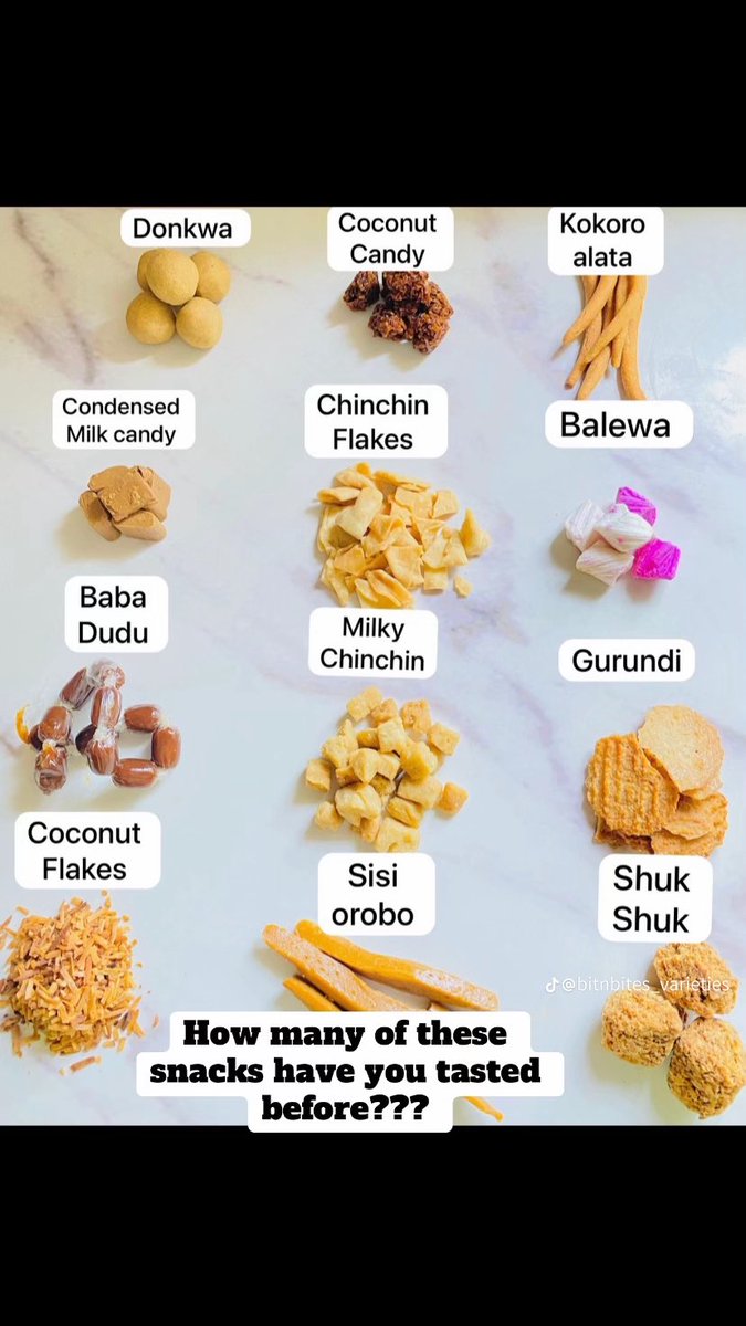 Abike_dami's tweet photo. How many of these local snacks have you tasted before ???
They are all available ✅✅ https://t.co/i12mtIba9r