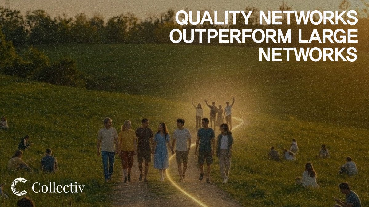 CollectivSo's tweet photo. Web3 runs on relationships.

But discovery is still Web2-level broken.

Collectiv upgrades networking

→ from noise to signal https://t.co/m89leSqV29