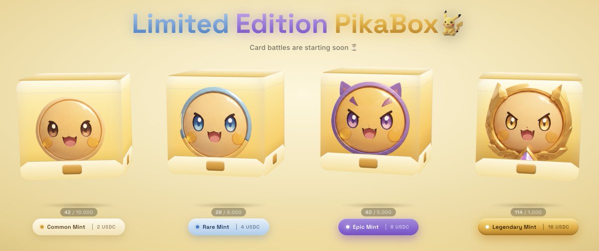 PikaStake's tweet photo. So far, 232 PikaBoxes have been minted 🥳 https://t.co/KD4VOGaH17