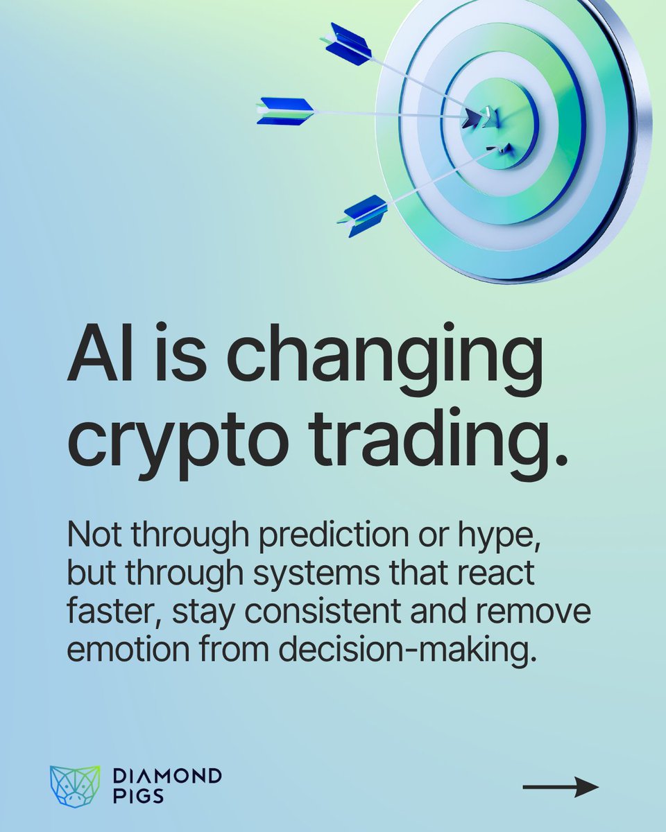 DiamondPigs's tweet photo. 70–90% of global trading volume is already automated. Crypto is catching up fast.

The edge isn't in reading charts faster. That race is already lost.

What it means for long-term investors 👇 #Crypto #Bitcoin https://t.co/KA1SS1ZpQQ