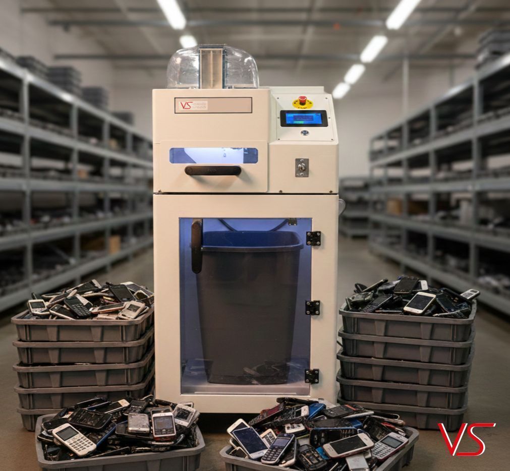 VSSPltd's tweet photo. Secure destruction of flash memory on mobiles is essential, ensuring data is permanently removed before devices leave controlled environments. For teams handling large numbers of mobile devices, explore the MediaGone 500: https://t.co/nvhnTYDHSn https://t.co/mj9M131wF5