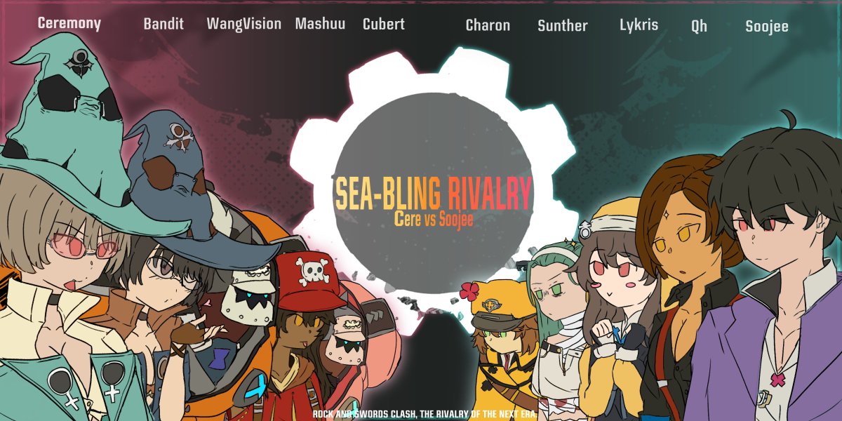 DumpsterDuelFGC's tweet photo. A rivalry that's been brewing since our second Trainee Throwdown comes to its foregone conclusion, get ready for SEA-BLING RIVALRY!

An exhibition match featuring @ceremonyfgc and @papisuji. They've each gathered four players who will be playing in a ft3 Waseda format with Cere and Soojee playing in a final ft5 once it's all done. So come show support to your side or even just watch what the next generation of SEA Strive has to offer this Saturday 8pm GMT+8!