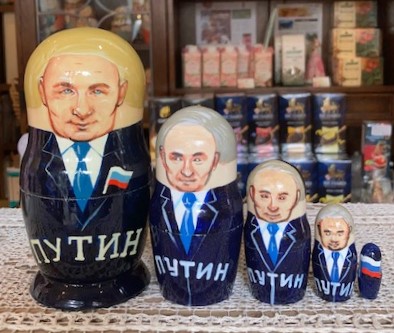 ロシア雑貨☆ プーシキン原作「サルタン皇帝」民話マトリョーシカ(5P)オルガ作
