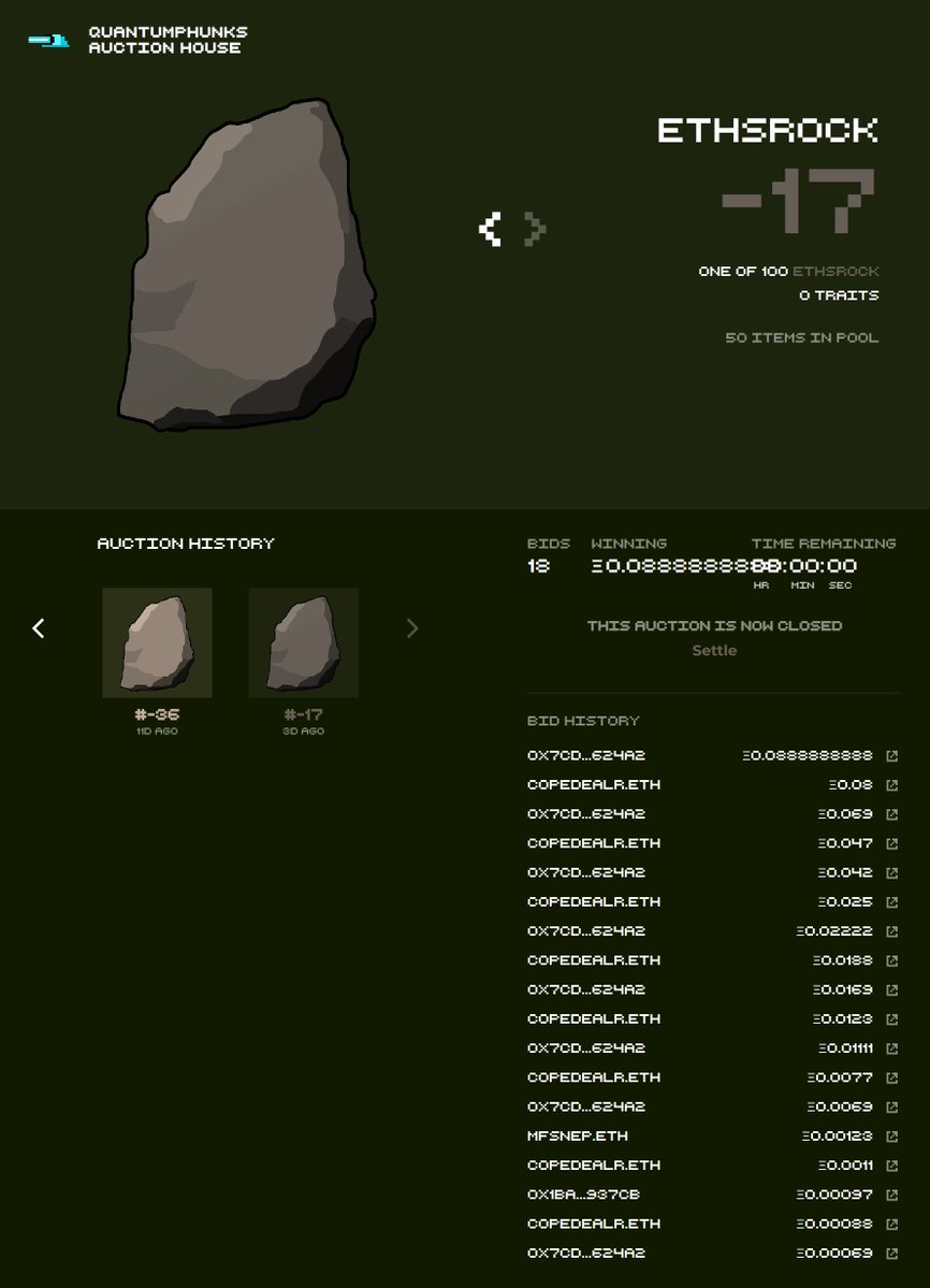 resnepsid's tweet photo. ETHSROCK number negative 17 catches a winning bid of .0888888888 ETH ($189) by @jefdiesel at the new @CryptoPhunksV67 auction house.

#EthscriptionsAreDead https://t.co/9rXhSeG8pq