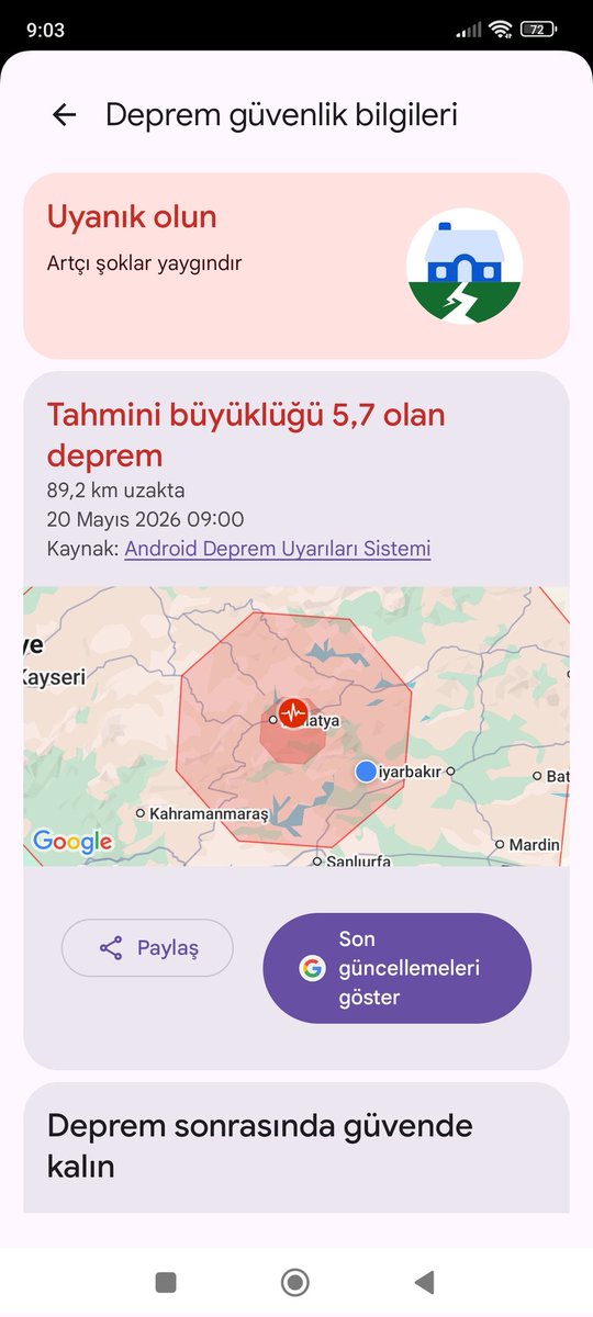 ObirOdun's tweet photo. Malatya da olan deprem Siverek te de hissedildi, https://t.co/6eCwh44thJ