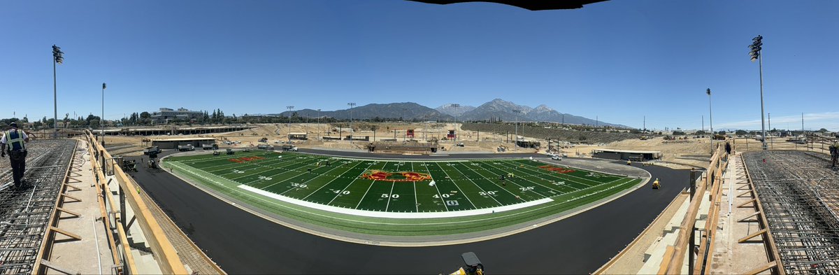 CoachSweeneyCMS's tweet photo. Day one of Spain was a success for the @CMSStagsFB.  Meanwhile, back at home the field is coming right along... #d3fb https://t.co/X5yEep29Yu