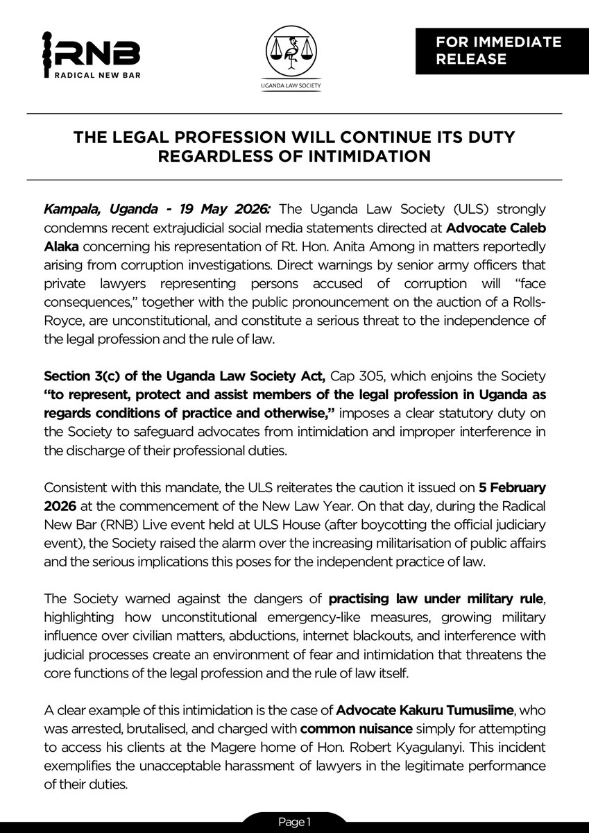 Uganda Law Society tweet media