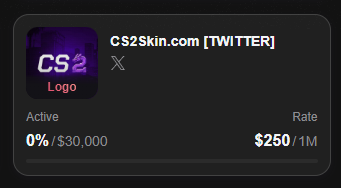 clipsterfilip's tweet photo. We've just launched a $30,000 CS2-Twitter ONLY campaign on https://t.co/dsGPXVH2tI 

If you own a CS2 page on X and are not printing on this then literally what are you doing? https://t.co/49UfZPL1JK