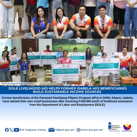 PIA_Region2's tweet photo. 𝐃𝐎𝐋𝐄 𝐥𝐢𝐯𝐞𝐥𝐢𝐡𝐨𝐨𝐝 𝐚𝐢𝐝 𝐡𝐞𝐥𝐩𝐬 𝐟𝐨𝐫𝐦𝐞𝐫 𝐈𝐬𝐚𝐛𝐞𝐥𝐚 𝟒𝐏𝐬 𝐛𝐞𝐧𝐞𝐟𝐢𝐜𝐢𝐚𝐫𝐢𝐞𝐬 𝐛𝐮𝐢𝐥𝐝 𝐬𝐮𝐬𝐭𝐚𝐢𝐧𝐚𝐛𝐥𝐞 𝐢𝐧𝐜𝐨𝐦𝐞 𝐬𝐨𝐮𝐫𝐜𝐞𝐬

https://t.co/p6VywCvScP
#DOLE #ISM #IntegratedStateMedia https://t.co/Z6mWp9nlDt