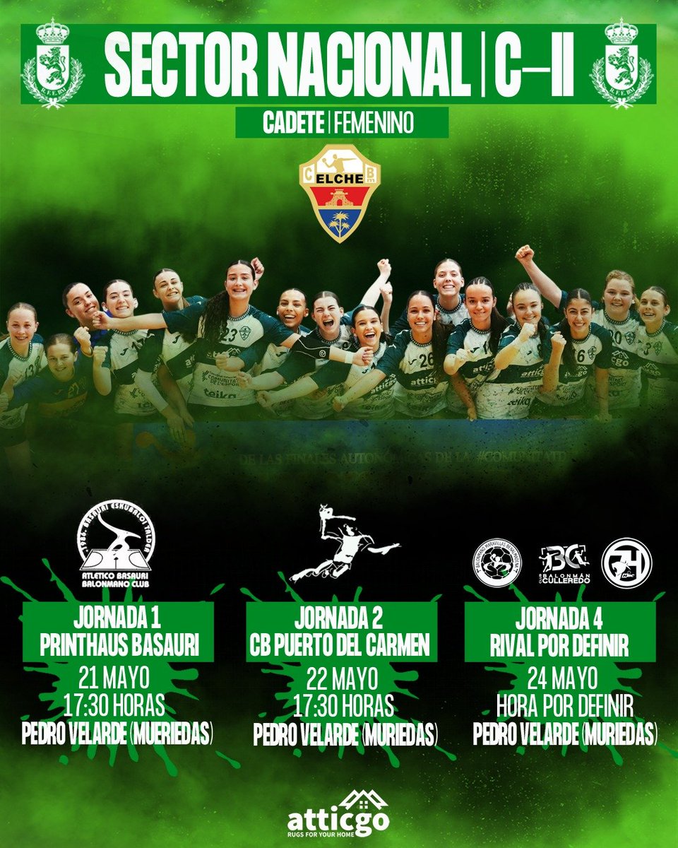 cbm_elche's tweet photo. ๐ฉ ๐ฆ๐๐๐ง๐ข๐ฅ #Atticgo | #CDECadeteBM femenino | ๐๐ฅ๐จ๐ฃ๐ข ๐-๐ฎ ๐ฉ
โน๏ธ Repasa toda la informaciรณn que necesitas para no perderte ningรบn partido de nuestro #AtticgoBMElche cadete femenino.
๐๏ธ Pabellรณn Pedro Velarde
๐ Muriedas, Camargo (Cantabria)
๐ ๐๐ข๐ฅ๐ก๐๐๐ 1๏ธโฃ
๐ @AtlBasauri
๐
Jueves | 21 mayo
โฐ 17:30 horas
๐ ๐๐ป๐น๐ฎ๐ฐ๐ฒ | https://t.co/LdzIMHa0Rx
๐ ๐๐ข๐ฅ๐ก๐๐๐ 2๏ธโฃ
๐ @CBPtodelCarmen
๐
Viernes | 22 mayo
โฐ 17:30 horas
๐ ๐๐ป๐น๐ฎ๐ฐ๐ฒ | https://t.co/yAKqT7mXG2
๐ ๐๐ข๐ฅ๐ก๐๐๐ 4๏ธโฃ
๐ Rival por definir en el cruce
๐
Domingo | 24 mayo
โฐ Horario segรบn posiciรณn
๐ ๐๐ป๐น๐ฎ๐ฐ๐ฒ | Segรบn puesto
