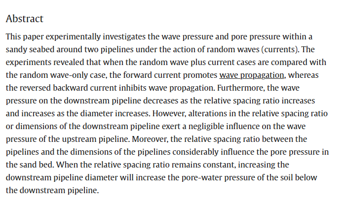 TheorAppMechLet's tweet photo. Hydrodynamic characteristics around offshore pipelines and oscillatory pore pressures in sand beds under combined random wave and current loads
Read the article in Theoretical and Applied Mechanics Letters:https://t.co/6CVRFsQAYu https://t.co/DZgtf6ojeb