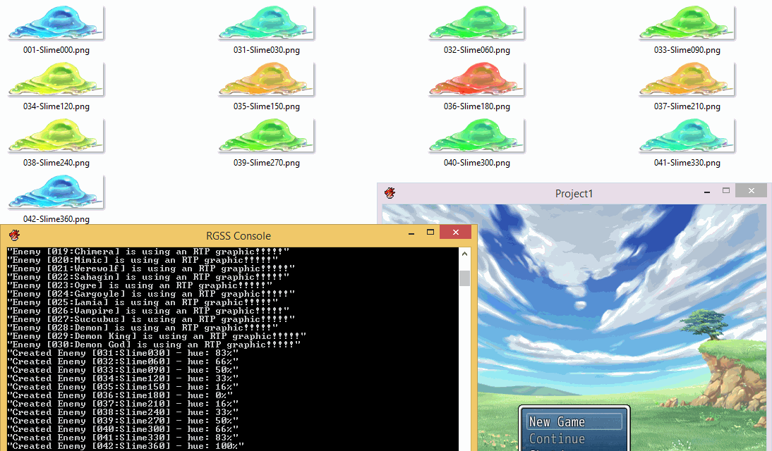 DevRPG2k's tweet photo. Convert all enemies from the database into PNG images using color and name to facilitate the creation of manuals:
https://t.co/eLtHaYqRkv

#RGSS #RGSS3 #Ruby #RPGMaker #RPGツクール #ツクール #ツクールVXAce #RPGツクールVXAce https://t.co/JVsGWyLMM3
