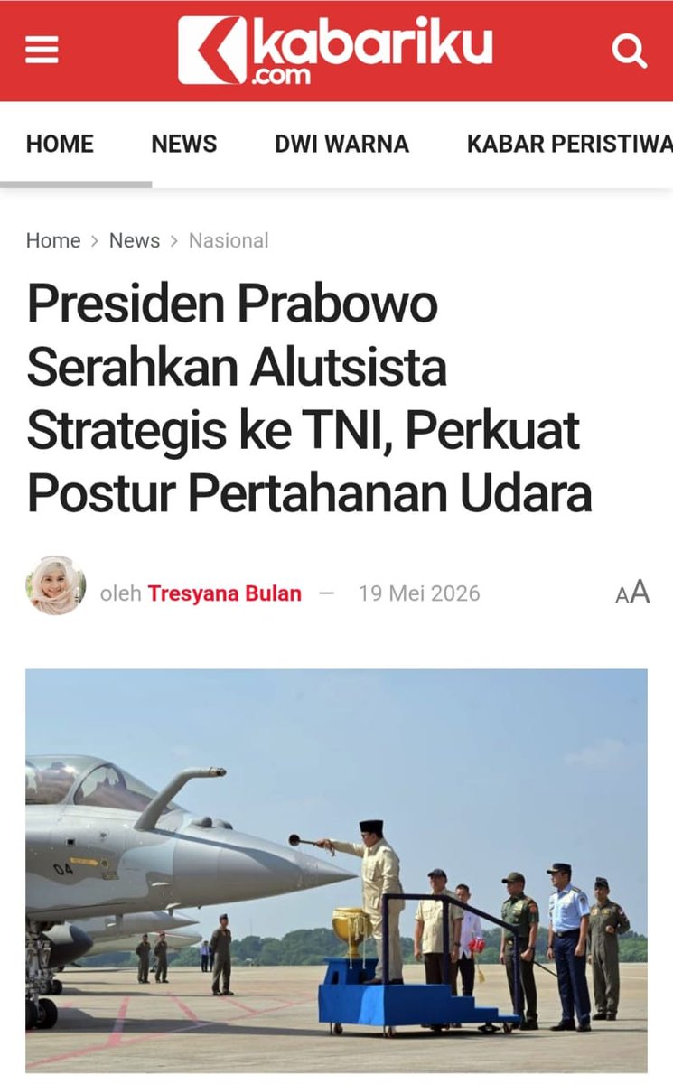 OjonSaripah's tweet photo. Militer Indonesia adalah landasan Pertahanan Tangguh Kokoh di atas reruntuhan keraguan global yang dipenuhi ancaman mendadak. https://t.co/af1HFGo9gc