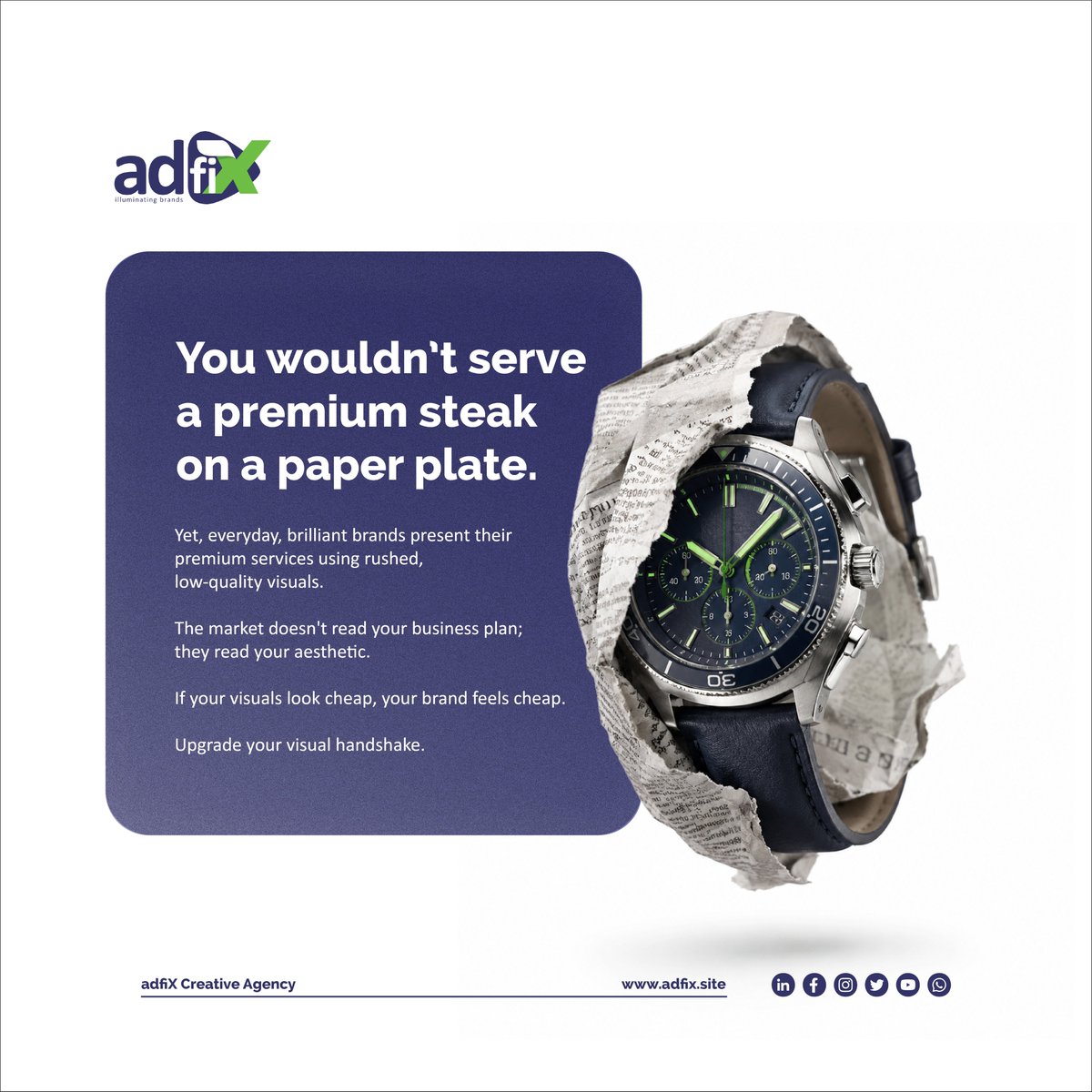 adfiX_256's tweet photo. Your business plan might be flawless, but the market reads your aesthetic first. Stop wrapping premium corporate services in cheap visuals.

#CorporateUganda #BrandEquity #MarketingDirector #AdfixCreative #content #production https://t.co/nnzfFx0Apl