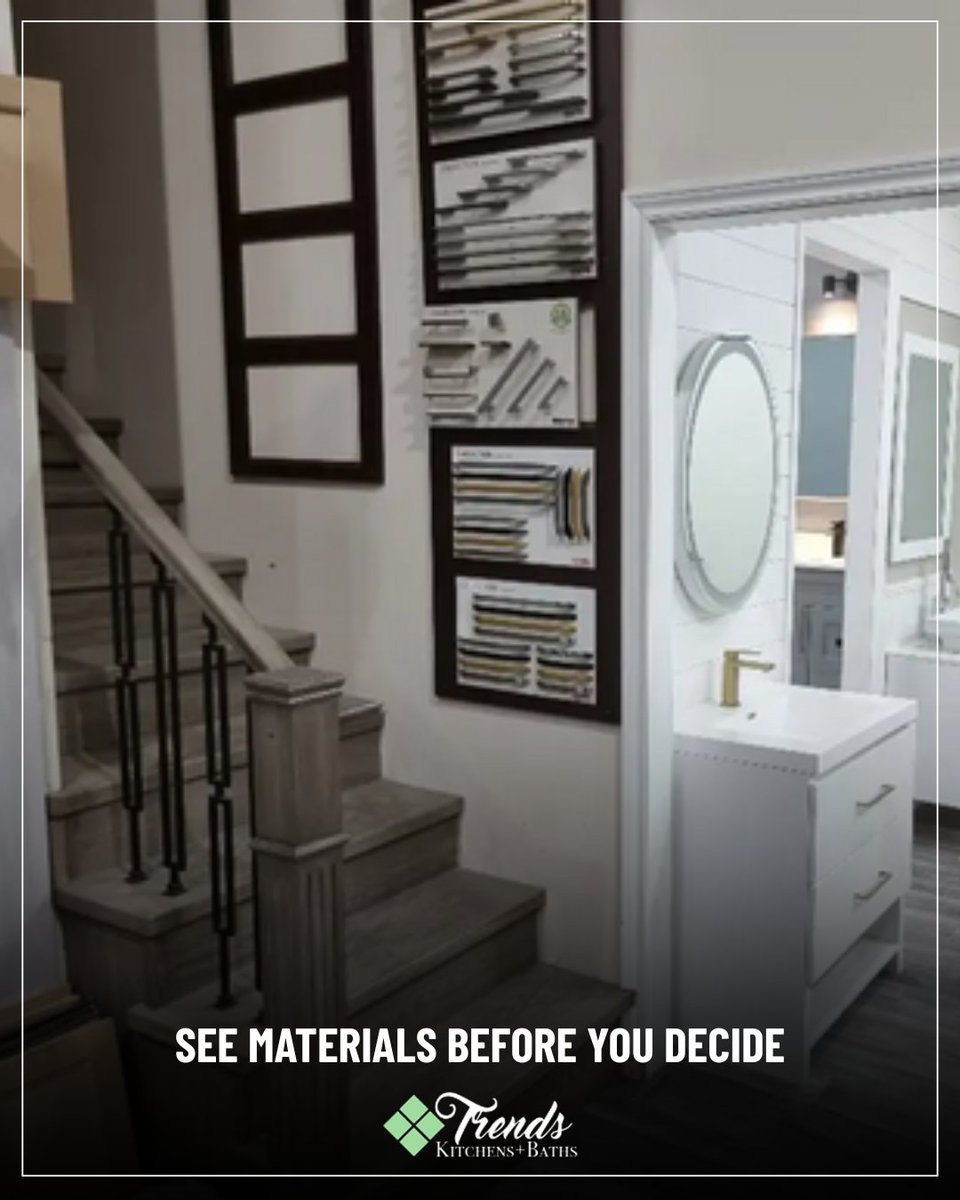 TrendsBaths's tweet photo. Experience the difference of seeing materials and finishes firsthand! Visit our showroom to compare options and make confident renovation decisions. Discover your perfect space: https://t.co/GjKjkQda3z #KitchenDesign #ShowroomExperience https://t.co/TrgV08NhS5