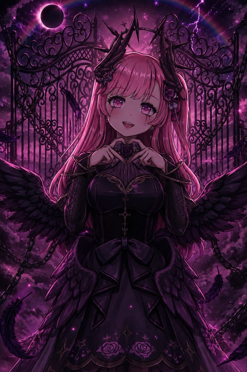 しばらくぶりにChatGPTでAIイラスト作ってもらった 元が右側のやつを闇