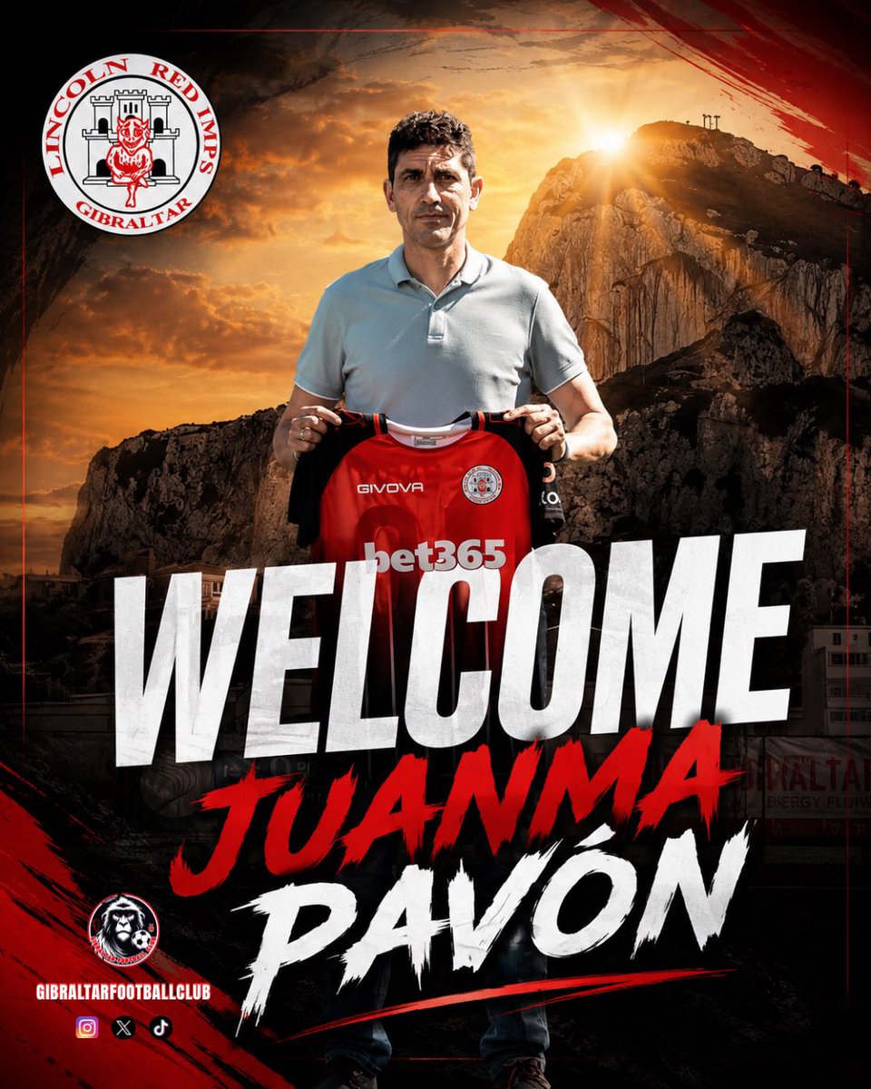 GibFootballClub's tweet photo. 🆕👹 Juanma Pavón is Lincoln RI new coach. The current champion of all competitions in Gibraltar already has a new coach. 

Juanma arrives in Lincoln to take the position of Bezares, although Bezares is still in the club, but in the position of technical secretary. 

#gibraltar https://t.co/WIUzcMZv6Z