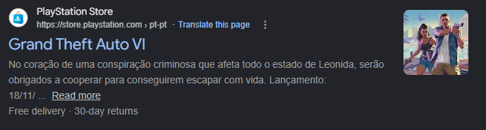 Rethew_'s tweet photo. @GTABase Portugal, Xbox says 3 hours ago and Playstation says Free Delivery and 30-day returns https://t.co/XZR8IixZUM