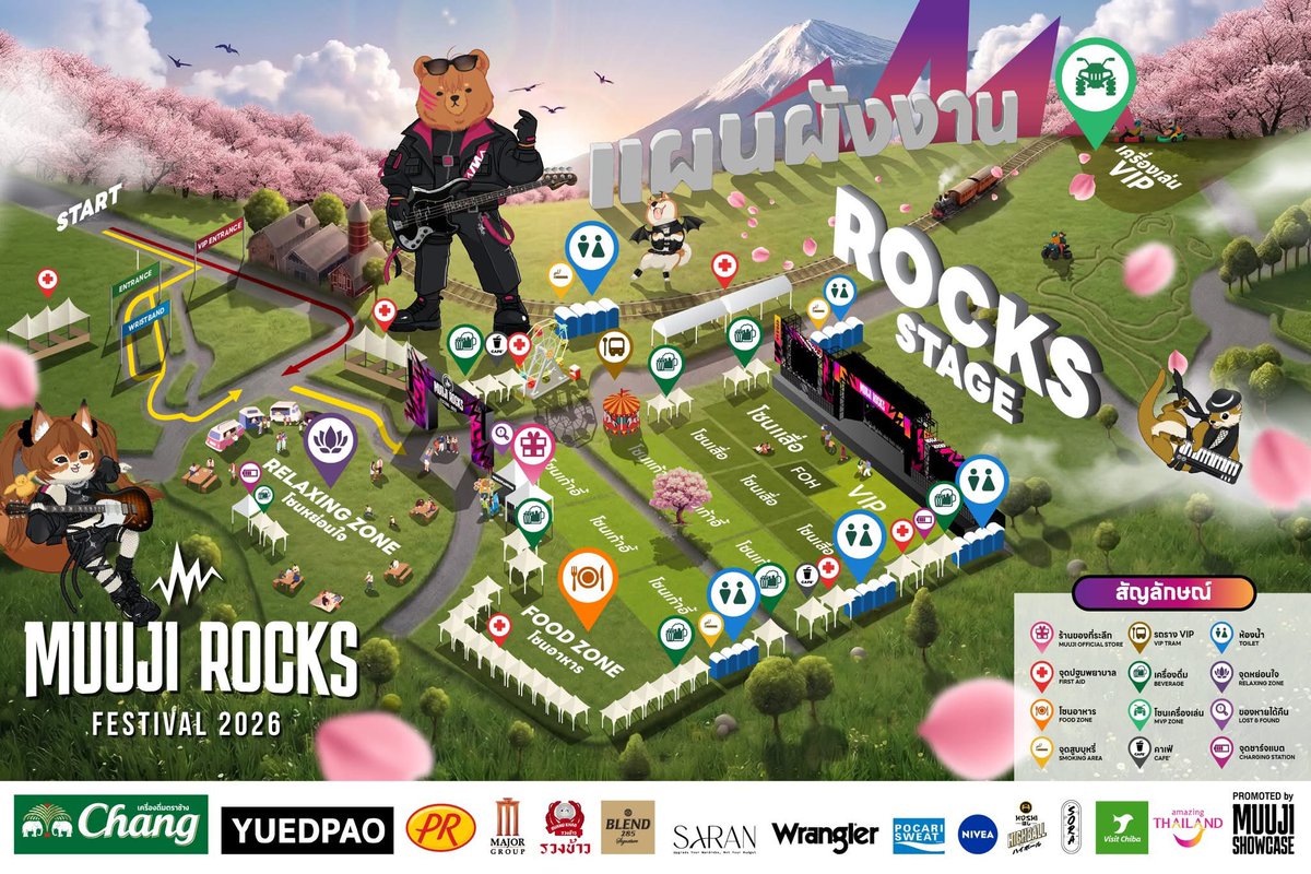 MuujiFestival's tweet photo. แผนผังงานมาแล้วฮะ อีก 2 วันเจอกันนนนนนนน ตื่นเต้นแล้วววววว
บัตรยังกดได้ ใบละ 999
https://t.co/GLaqj6FhCV
ไลน์อัพเดือดที่สุด
#BIGASS
#BANKPREETI
#SLOTMACHINE
#JEFFSATUR
#JOEYPHUWASIT
#SWEETMULLET
#LOMOSONIC
#PARADOX
#KLEAR
#NUMKALA
#LITTLEJOHN
#MUSKETEERS
#ZEAL
#THEDARKESTROMANCE
#SIFER
🔥และศิลปินเซอร์ไพรส์สุดยิ่งใหญ่ มารอลุ้นในวันงาน
Muuji Rocks 2026
เสาร์ที่ 23 พฤษภาคม 2569
ทองสมบูรณ์ คลับ เขาใหญ่
#muujishowcase #muujirocks2026 #Changเติมเต็มคำว่าเพื่อน