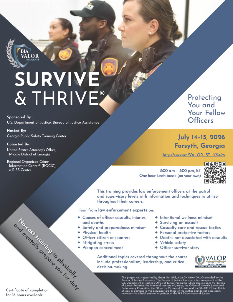 GPSTC's tweet photo. This training provides law enforcement officers at the patrol and supervisory levels with information and techniques to utilize throughout their careers.

Register at the following link: https://t.co/L8isgjNneH https://t.co/5cwNOn4QlO