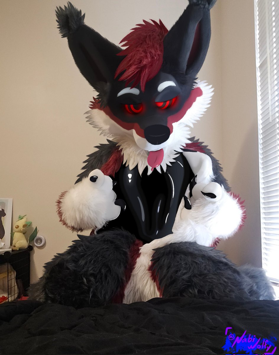 NabiWolfy's tweet photo. Fursuit/latex drawover for @_Shima12_ ✨️💦

Thank you for your commission! ❤️ https://t.co/Bd73s3kpmd