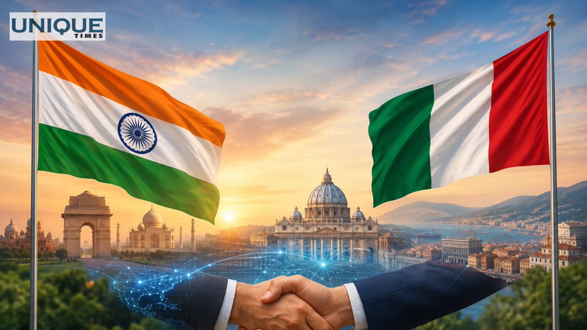 uniquetimesorg's tweet photo. Modi, Meloni Elevate India-Italy Ties to Strategic Partnership

Know more: https://t.co/4Is4dPq6qJ

#uniquetimes #latestnews #NarendraModi #GiorgiaMeloni #aritificialintelligence #EUIndiaFTA #IMEC #Italy #strategicpartnership #Trade https://t.co/2gUQ8q2eHx
