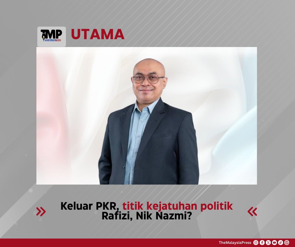 TMPNews_'s tweet photo. Tindakan Datuk Seri Rafizi Ramli bersama Nik Nazmi Nik Ahmad keluar daripada PKR dan mengambil alih Parti Bersama Malaysia disifatkan mampu memberi implikasi besar terhadap masa depan politik kedua-dua pemimpin terbabit.

Berita selanjutnya di ruangan komen

#themalaysiapress https://t.co/u2cvEIpC1T
