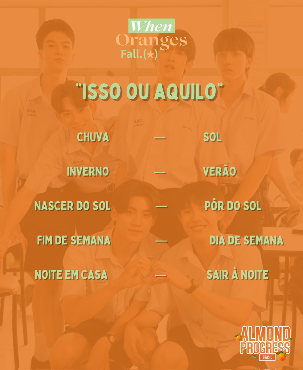 AlmondProgress Brasil 🇧🇷 #WhenOrangesFall 🍊🍃 tweet media