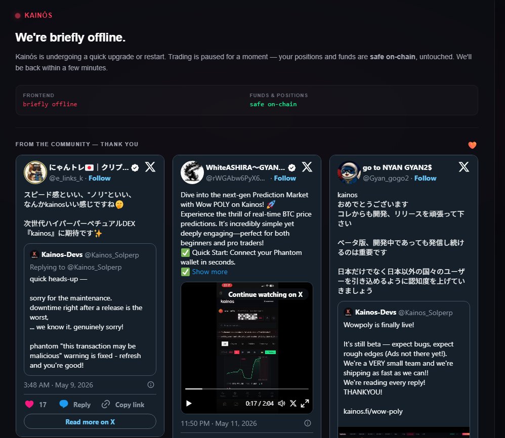 l8pVp45vmqSOTOR's tweet photo. Kainosで、Tapをやってみようと開いて見ると
メンテナンス中...
応援してくれているポストをチェックしてて、
コミュニティを大事にしていのがすごく伝わっていいねっ!▽Y▽|b!
今日は、そっ閉じしてX探索だww
ほんとにアップデートが早い!ポジ♪
#Kainos
#DEX
#WowPoly
#WWB
#NYAN
#Perpetual https://t.co/Fd9RHeff2o