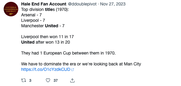 Hale End Fan Account tweet media