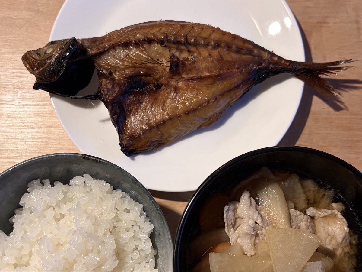 temoki's tweet photo. 息子が鯵のひらき方を習得してきたので、早速やってもらった

上手かったし、美味かったし https://t.co/XQNJ6W2g4v