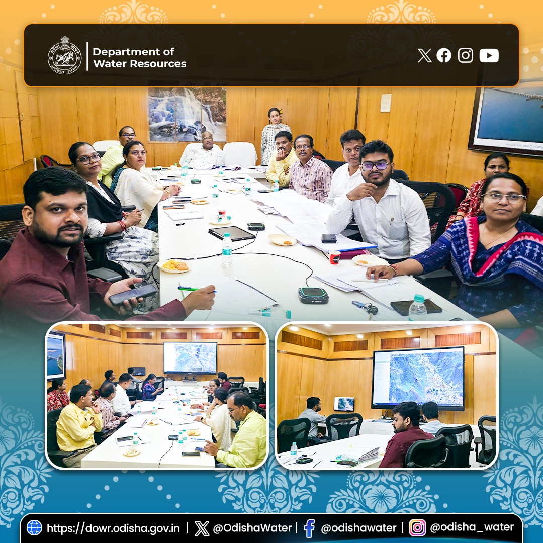 OdishaWater's tweet photo. Axis of selected In-stream Storage Structures was finalised by the Axis Finalization Committee under the chairmanship of the Engineer-in-Chief, Planning & Design, DoWR. 💧
#WaterResources #InStreamStorage #WaterInfrastructure
@CMO_Odisha @SecyChief @IPR_Odisha @OLICLTD @ltd_occ @CE_Megalift @OIIPCRA_OCTDMS @GWDOdisha