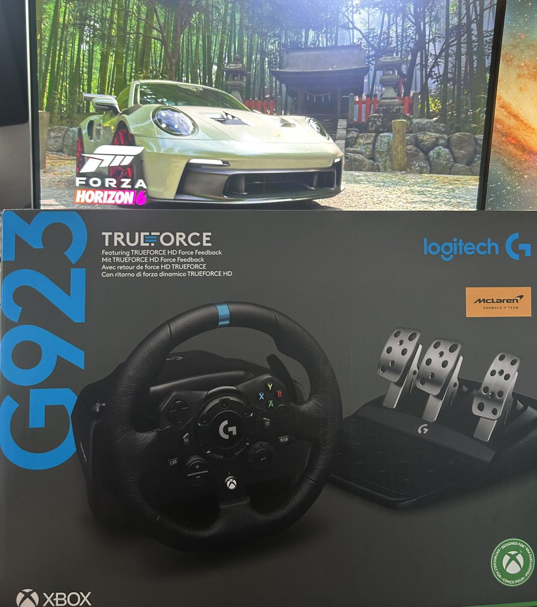 BlackkBoye's tweet photo. MY FIRST WHEEL 🥹

Massive thanks to @LogitechGUK for sending me out the G923 just in time for FH6! I’m SO excited to use this on stream!

If you want to buy anything LogitechG and get up to 10% off then use my link https://t.co/CoKxR11Cqr OR use code BLACKBOYE at checkout 🏎️ https://t.co/ibnf4xiAM2