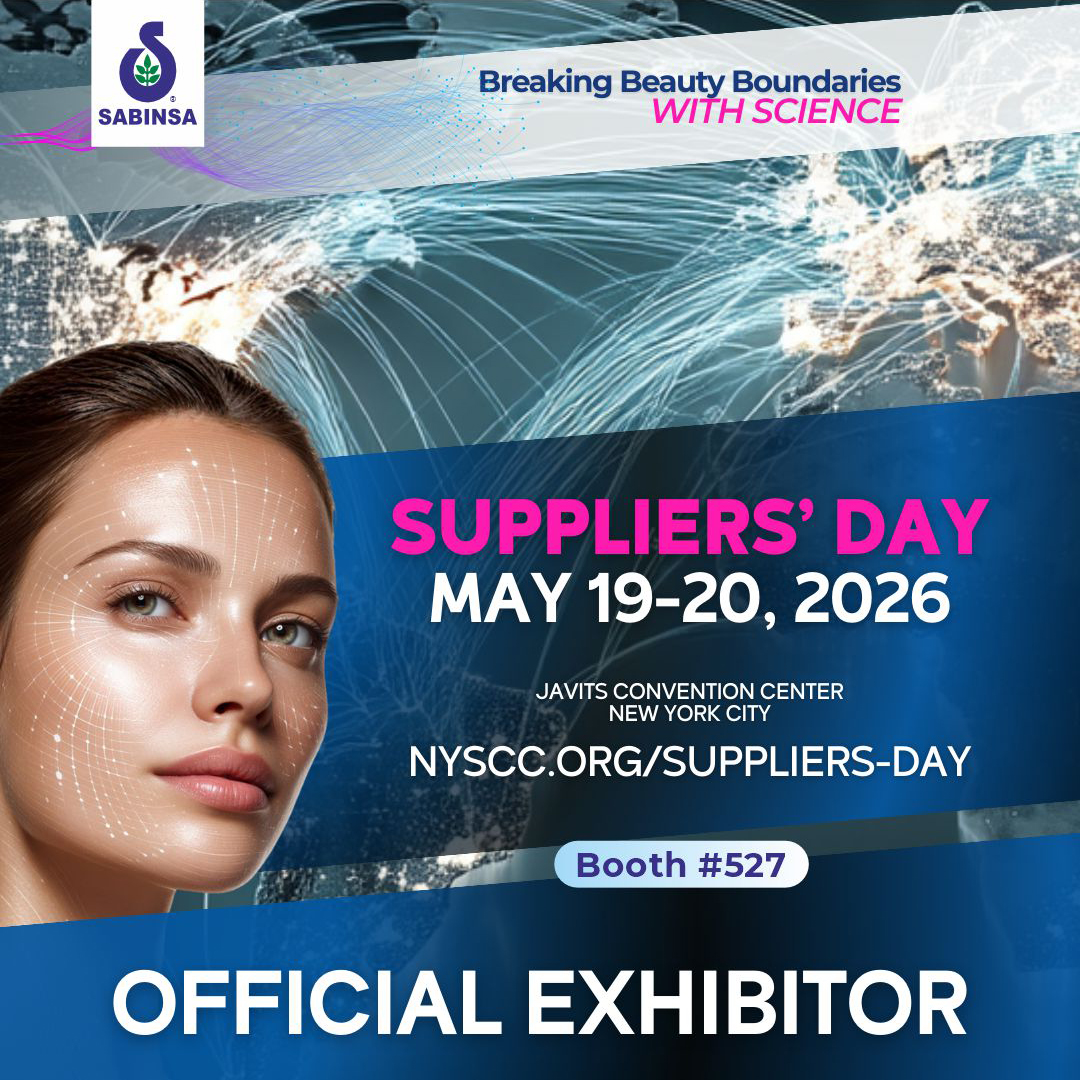 sabinsa's tweet photo. Join Sabinsa at the NYSCC Suppliers’ Day 2026.

📍 Booth #527
📅 May 19–20, 2026
📌 Javits Convention Center, New York City
✨Launching our latest cosmetic ingredient: Mangiophelin®

Register here: https://t.co/iNgd3vk0DD.
#NYSCC2026 #Sabinsa #SuppliersDay2026 https://t.co/dzosu2VaGY