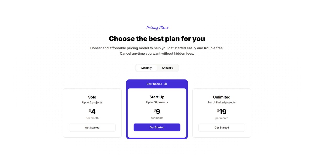 pixelcave_john's tweet photo. I just refreshed 2 more pricing sections and the whole category now looks better than ever.

- Simple
- With Features

These also include working snippets with pricing toggling for React, Vue.js and Alpine.js https://t.co/6zPZ5C1RUm