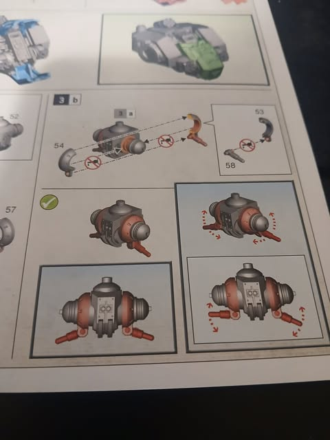 AlphaMonkeyTV's tweet photo. Whoever designed this bit on the Redemptor Chassis Dreadnoughts, I hope someone opens your carotid artery with a hobby knife. https://t.co/7UB3AHIBgb