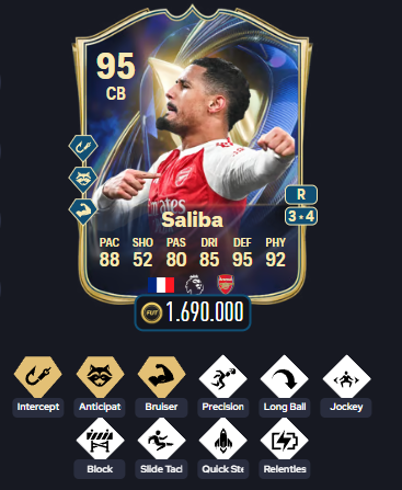 rtgfcacademy's tweet photo. 🧐¿POCAS MONEDAS PARA TU CENTRAL? Presta mucha atención a este Kiwior TOTS.

Es la versión barata de Saliba, 1.600.000 monedas más baratos y casi que son una réplica.

✅Si buscas un DFC barato este es tu hombre, tiene: Interceptor+, Bruiser+, Jockey+, Block, Mapache, Cohete... https://t.co/Tc1ryWl684
