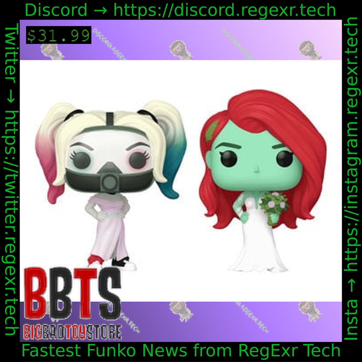 FunkoSmallShops's tweet photo. #funko  Heroes: Harley Quinn - Harley Quinn &amp;amp; Poison Ivy (Wedding) Two-Pack 
Link->https://t.co/8cwSNzxC7s
#ad 09:04:52 2026-05-20 UTC https://t.co/FYQ7kaVxXv