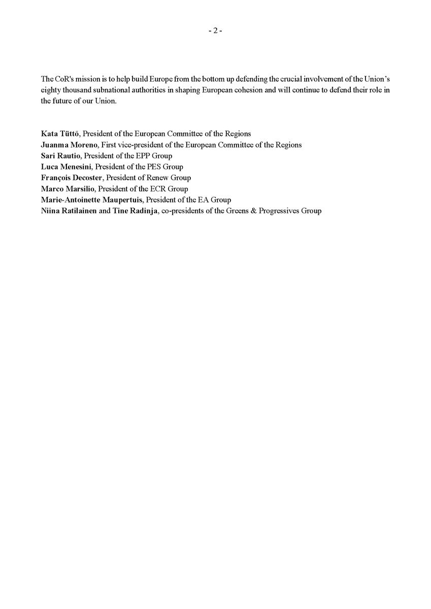 European Committee of the Regions tweet media