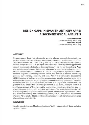 FranzNespoli's tweet photo. Can apps against gender-based violence actually work? 

In a new @MHEducation book chapter, me and R. Lombardi explore the “Design Gaps in Spanish Anti-GBV Apps” 📱 🇪🇸 explaining why design, privacy and user experience matter in contexts of vulnerability.

https://t.co/ZlNkghq4iH https://t.co/3CrpuTIAuq