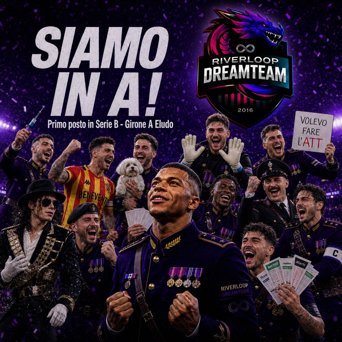 FC_DreamTeam_'s tweet photo. 📣 SIAMO IN A! 

Primo posto in @eLUDO_official Serie B - Girone A che ci darà l'accesso diretto alla Serie A e il passaggio alle semifinali playoff. Un primo posto difeso dall'inizio alla fine.

Complimenti ai nostri avversari.

#WeHaveADream #GoDreamers https://t.co/N7csCeNAj2