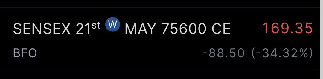 RealRSTrading's tweet photo. #POSTIONAL
#SENSEX 21st MAY 75600 CE AT 180-190
SL - 40
TARGET - 250/300/350/400/500++
Manage Your Risk! https://t.co/wvvj4ZFq47
