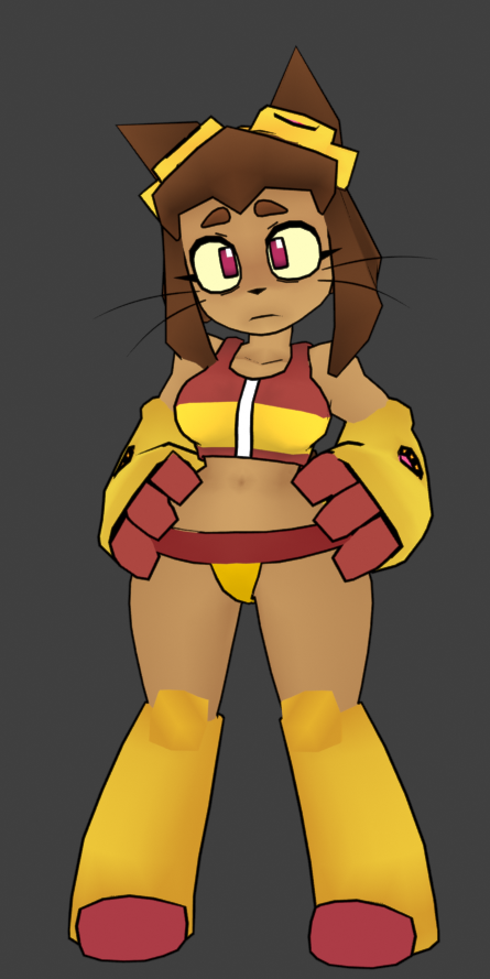 idkteam7's tweet photo. I don't really like how she turned out but uh... 

#gameoverse #kit #blender3d https://t.co/ofNdOcJzW4