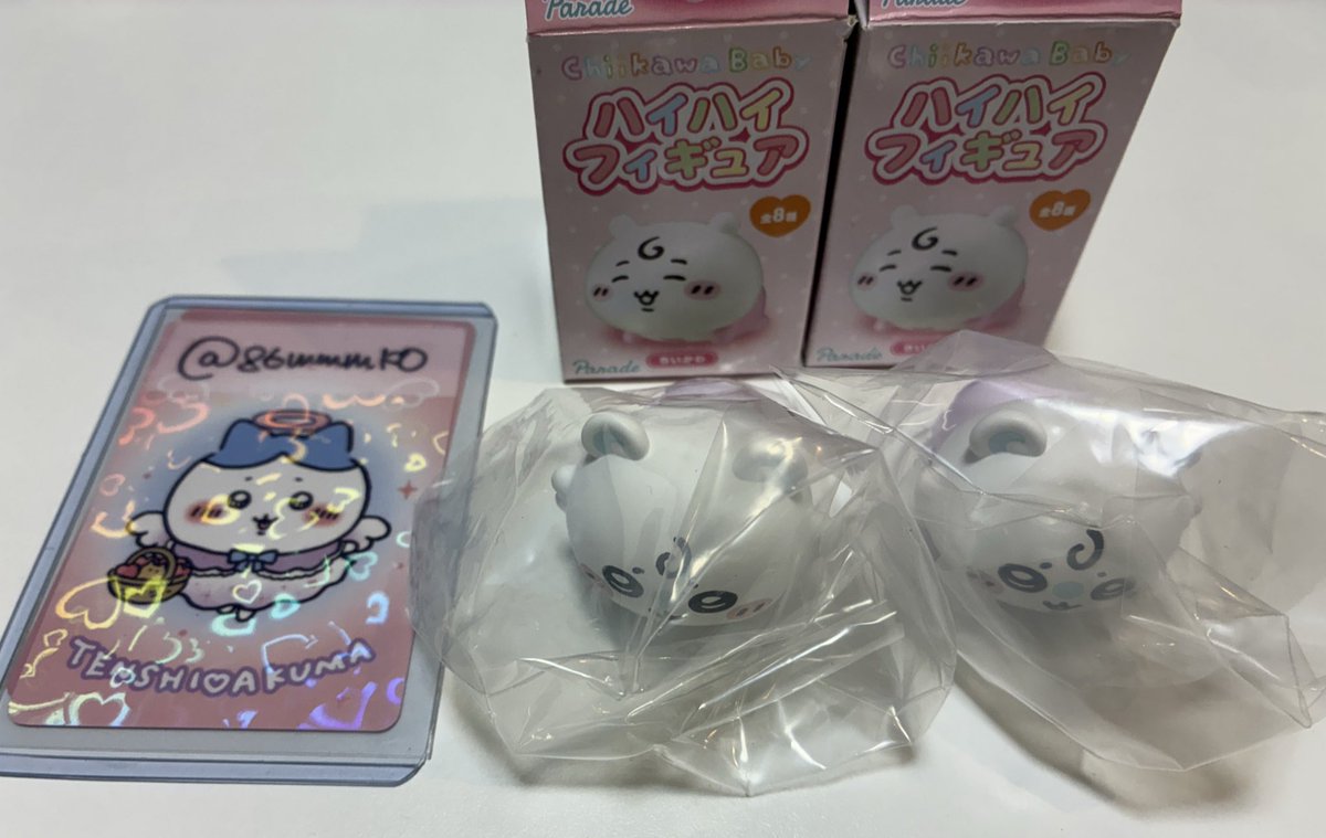 86mmmko's tweet photo. 【交換】ちいかわ ハイハイフィギュア

譲：モモンガ2
求：ハチワレ＞ちいかわ、くりまんじゅう

ハチワレ最優先、纏めての方優先
郵送にて交換
難しいと思いますがお気軽にお声掛けください！ https://t.co/kiDhjy8VeY