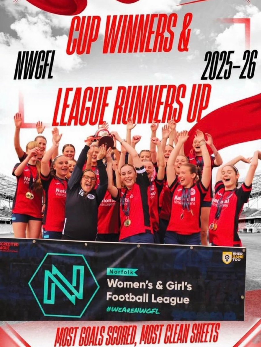 firsthomeimprov's tweet photo. We are so proud of @costesseyladies ⚽️

2025/26 NWGFL Cup Champions, Division one runners up, most goals scored and most clean sheets!! What a huge achievement. A huge congratulations to all of the players and staff at the club. Time to celebrate! 🥂 

#ladiesfootball https://t.co/4r4vwY6cVz